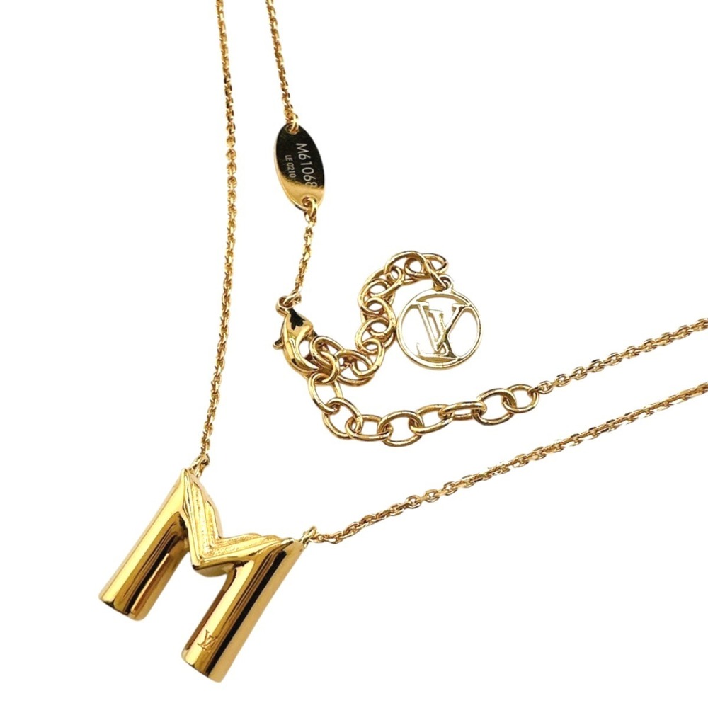Louis Vuitton Necklace LVME M GP Gold LV - Picture 2 of 11